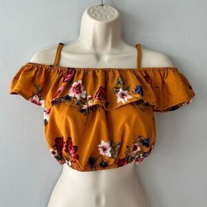 Feathers Floral Crop Top Size S